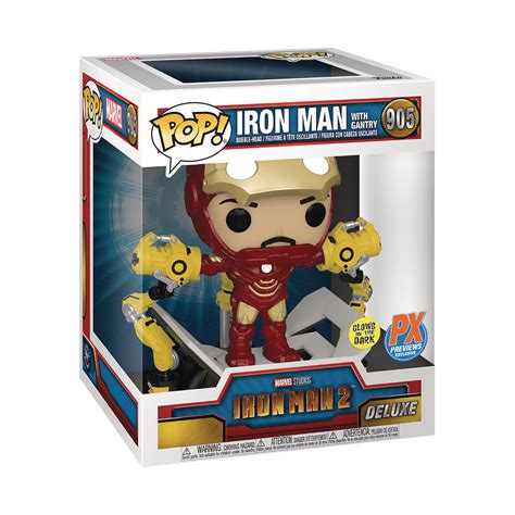 Marvel Iron Man Hall Of Armor Iron Man Model Deluxe Pop! Vinyl Figure Previews Exclusive ...