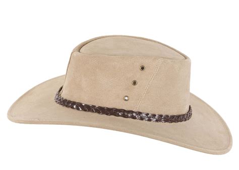 Beige Australian Leather Bush Outback Jacaru Hat Online in Australia | Hats From OZ