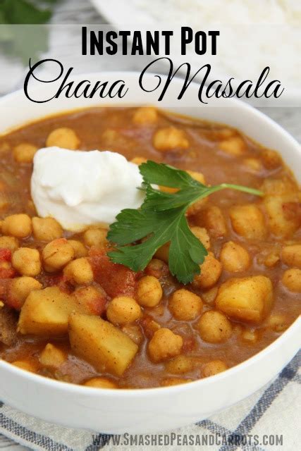 Instant Pot Chana Masala - Smashed Peas & Carrots