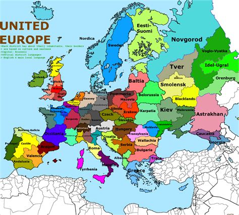 Europe Map with Major Cities