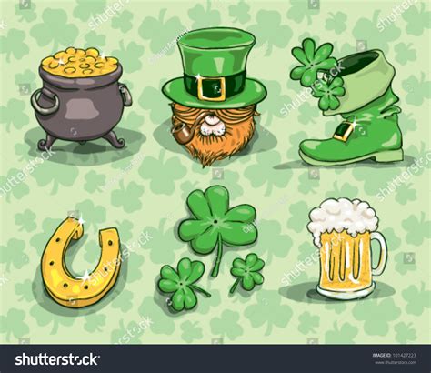 St Patricks Day Symbols Vector Set Stock Vector (Royalty Free) 101427223