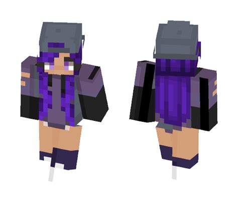 Purple Hair Girl Minecraft Skin