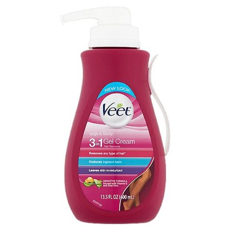 Veet Legs & Body 3in1 Hair Remover Gel Cream, 13.5 fl oz - The Fresh Grocer