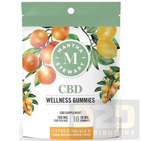 Martha Stewart CBD Wellness Gummies 100mg 6ct Display – D2D Distro