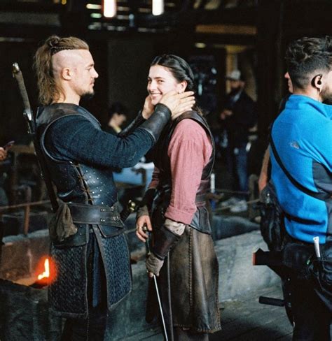 Behind the scenes: Alexander Dreymon as Uhtred and Millie Brady as Aethelflaed in The Last ...