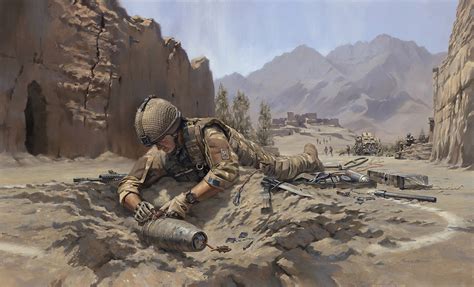 'TOWARDS THE BOMB' - Military Artist Stuart Brown