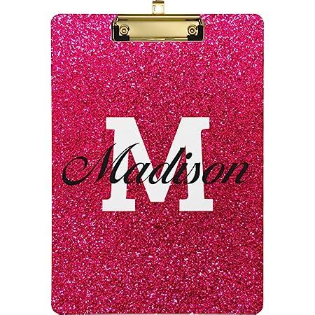 Amazon.com : Custom Clipboard Rose Pink A4 Letter Size Hardboard with Low Profile Metal Clip for ...