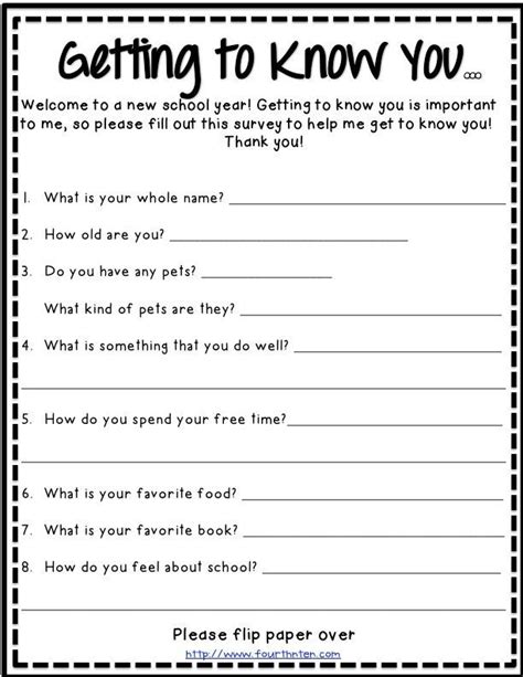 student survey freebie #backtoschoolorganization | First day of school activities, School ...