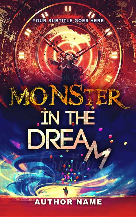 Monster in the dream horror monster premade book cover