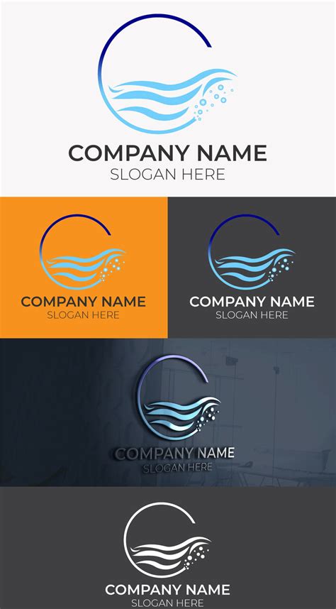 Modern Logo Design For water company Free template – GraphicsFamily