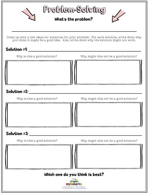 Printable Problem Solving Worksheets