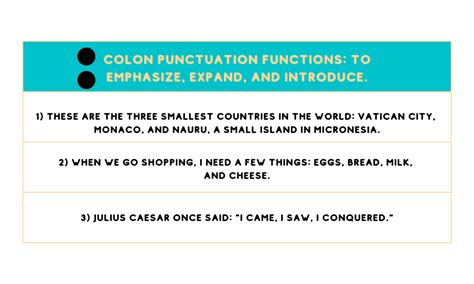 Colon Punctuation with Examples, Uses, and Grammar Explanations - Grammar