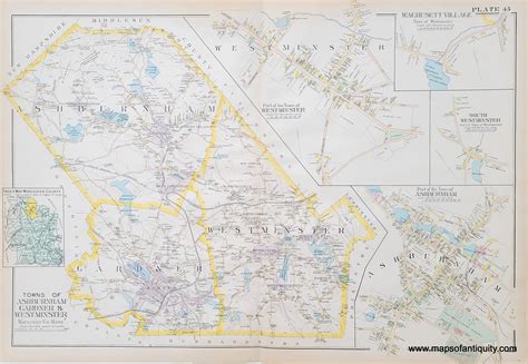 1898 - Towns of Ashburnham, Gardner and Westminster Plate 45 (MA) - An – Maps of Antiquity