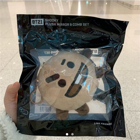 BT21 SHOOKY PLUSH MIRROR AND COMB SET on Mercari | Plush, Kawaii cute, Jungkook v