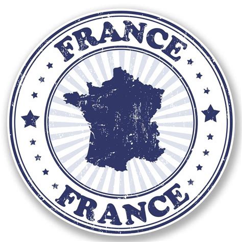 2 x France Vinyl Sticker #4585 | Travel stamp, Stickers, Passport template