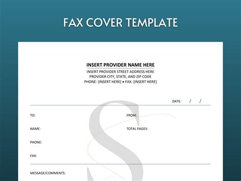 Fax Cover Sheet Template Printable Digital Download Office Stationary Fax Transmittal Sheet ...