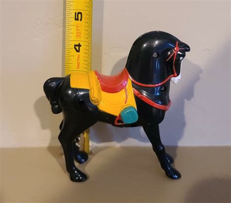 1998 Disney Mulan Khan Black Horse Wind-Up Trotting Toy *Read Details ...