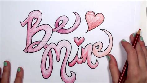 How to Draw a Valentine's Design - Valentine's Day Drawings - Be Mine | MLT - YouTube