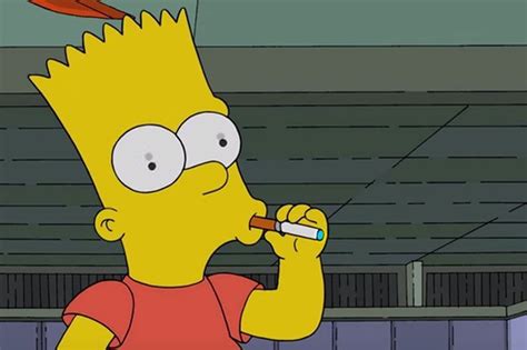 Bart Simpson Tattoo Smoking Weed