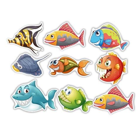 Sea Fishes Stickers | Etsy