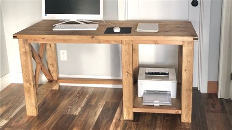 Rustic X Desk - YouTube