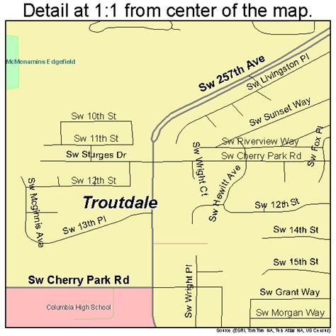 Troutdale Oregon Street Map 4174850