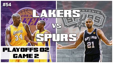 #54 Lakers - Spurs - Playoffs 2002 - Game 2 (Duncan 2 Pts / 17 Rbds ...