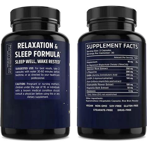 No Preservatives Natural Sleep Aid Non Habit Forming Herbal Valerian ...