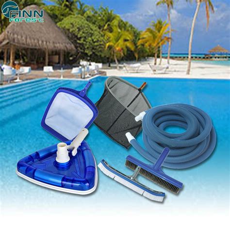 Full Set Swimming Pool Cleaning Pole Brush Head Kit Equipment - China ...