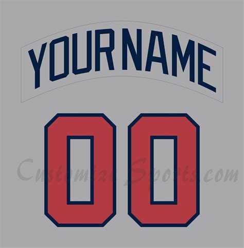 Baseball Atlanta Braves Customized Number Kit for 1987-2005 Road Jersey - Customize Sports