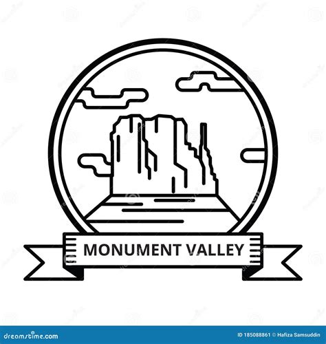 Monument Valley. Vector Illustration Decorative Design Stock Vector ...