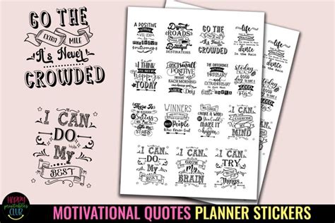 Motivational Quotes Planner Stickers I Inspirational Quotes