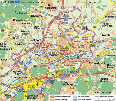 Mapas de Frankfurt - Alemanha | MapasBlog