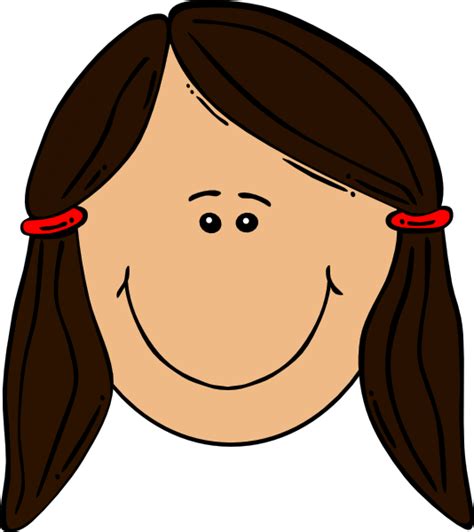 Girl Brown Hair Clip Art at Clker.com - vector clip art online, royalty ...