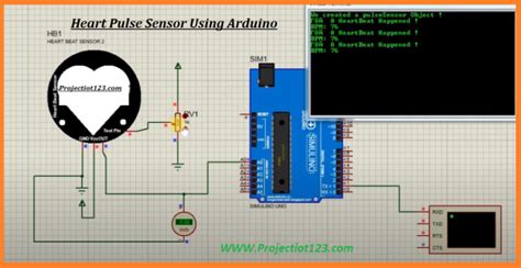 pulse sensor arduino code bpm arduino proteus library