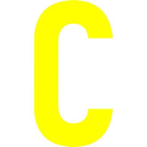 Yellow letter c icon - Free yellow letter icons