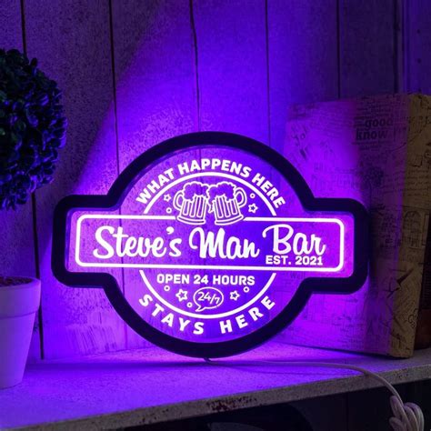 Amazon.com : Personalized Bar Neon Sign, Bar Neon Sign Custom, Bar LED ...