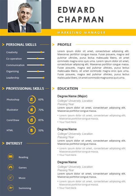 Top 25 Resume Templates for PowerPoint to Showcase your Skills and ...