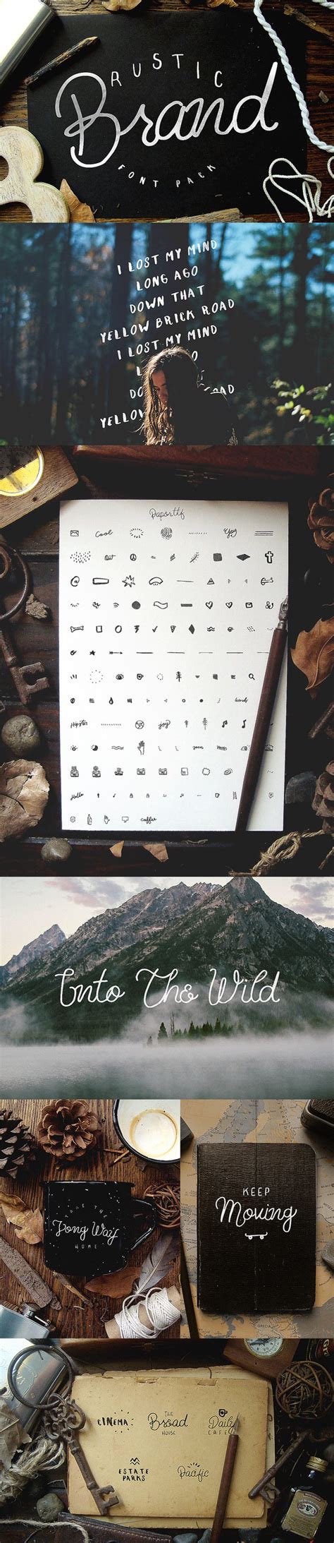 Rustic Brand - 5 Font Pack | Font packs, Wedding fonts, Fonts