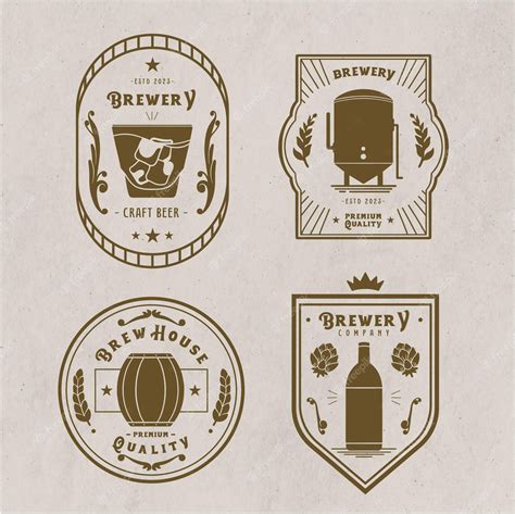 Premium Vector | Brewery logo collection