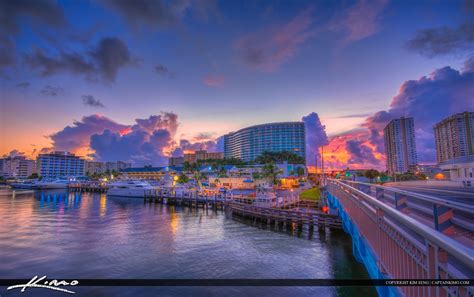 Pompano Beach at Waterway During Sunrise