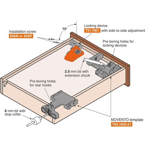 Blum Tandem Drawer Slide Template For 563 Series