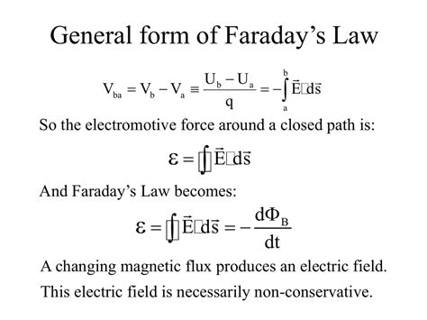 General form of Faraday’s Law