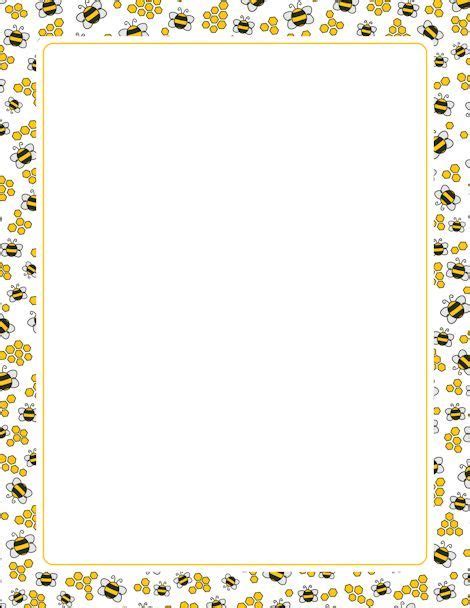 borders bees - Google zoeken | Page border, Bee printables, Page borders