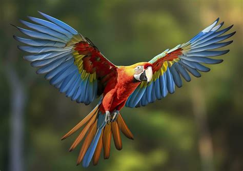 Flying macaw, beautiful bird. Generative AI 33851177 Stock Photo at Vecteezy