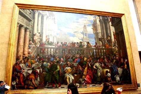 The Wedding Feast at Cana, the largest painting at the Louvre Museum ...
