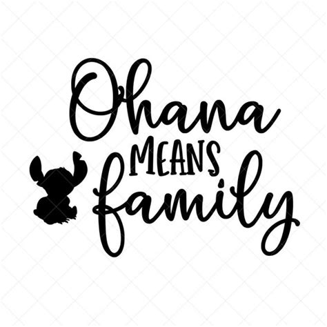 Stitch Ohana Outline