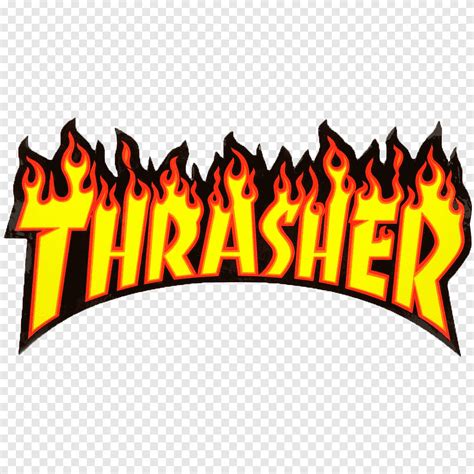 Yellow Thrasher logo, Thrasher Skateboarding Magazine Grip tape ...