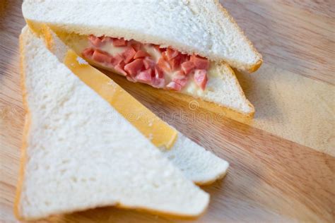 Triangle Slice Sandwich Ham and Cheese. Stock Photo - Image of healthy, sandwiches: 106540282