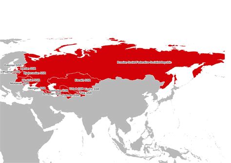 Ussr On World Map - Map Of Rose Bowl